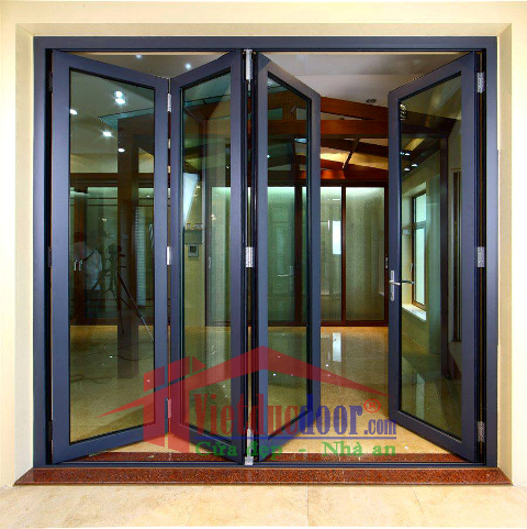Cửa nhôm Xingfa 4 cánh đi mở xếp